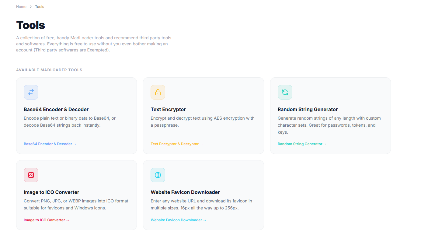 We Have a Free Tools Page Now