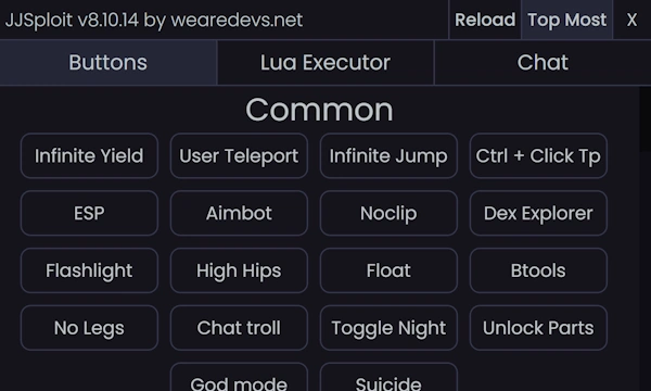 JJSploit Roblox Executor - Free Lua Script Injector with ESP, Fly & Aimbot screenshot